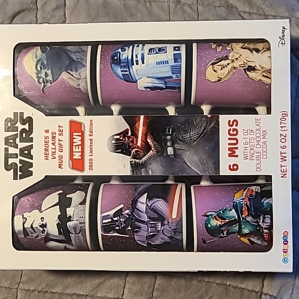 Star wars heroes and villains 6 mug gift set, 6pc 2020 limited edition Disney